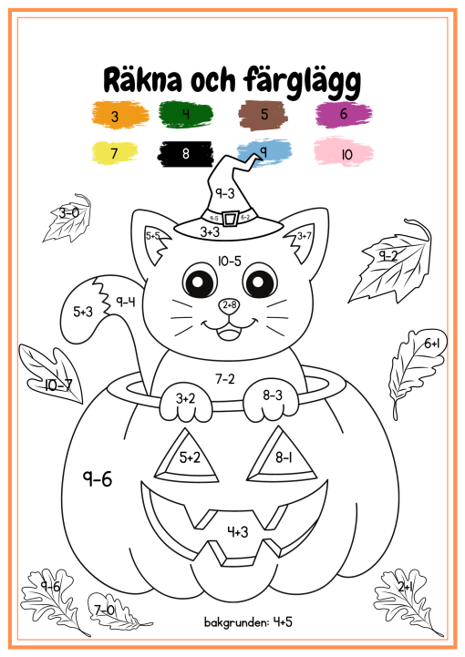 Halloween-häfte (svenska & matte)