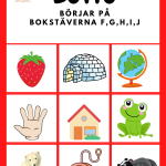 Lässpel- Bingo & Lotto med bokstäverna FGHIJ - bild 7