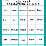 Lässpel- Bingo & Lotto med bokstäverna KLMNO - bild 6