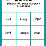 Lässpel- Bingo & Lotto med bokstäverna KLMNO - bild 11