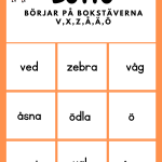 Lässpel- Bingo & Lotto med bokstäverna VXZÅÄÖ - bild 8