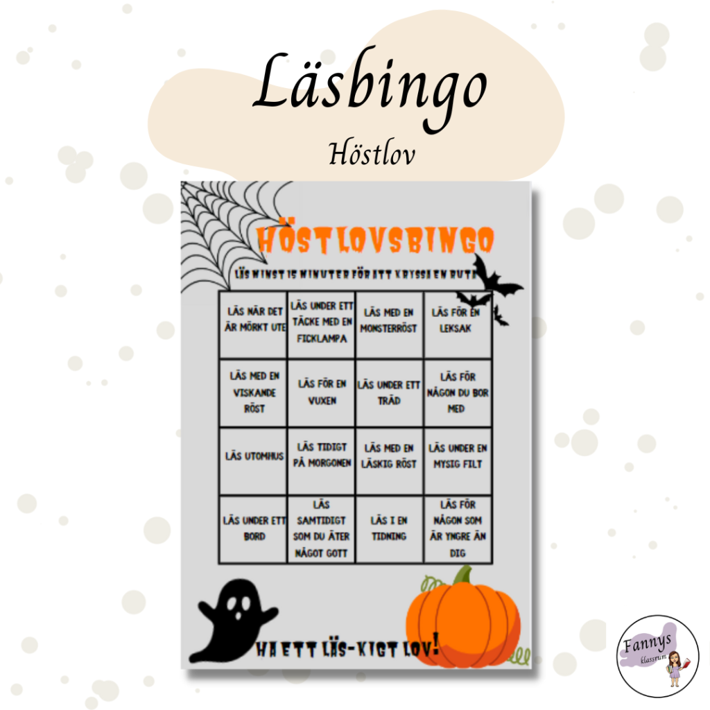 Läsbingo höstlov