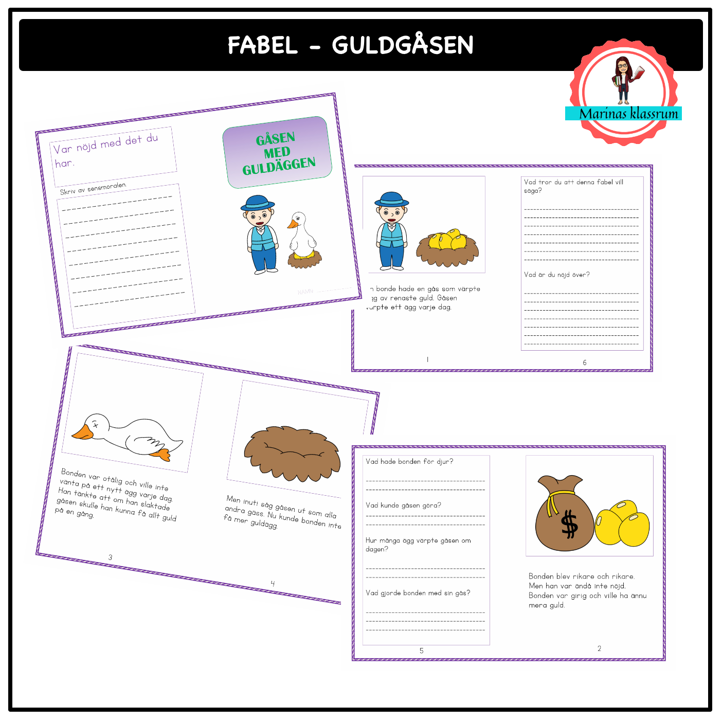 Fabel - Gåsen med guldäggen