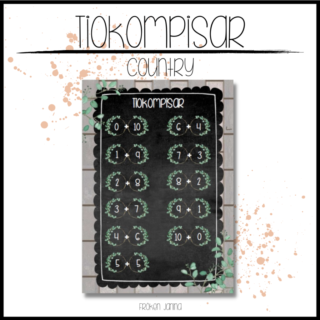 Skylt: Tiokompisar (country)