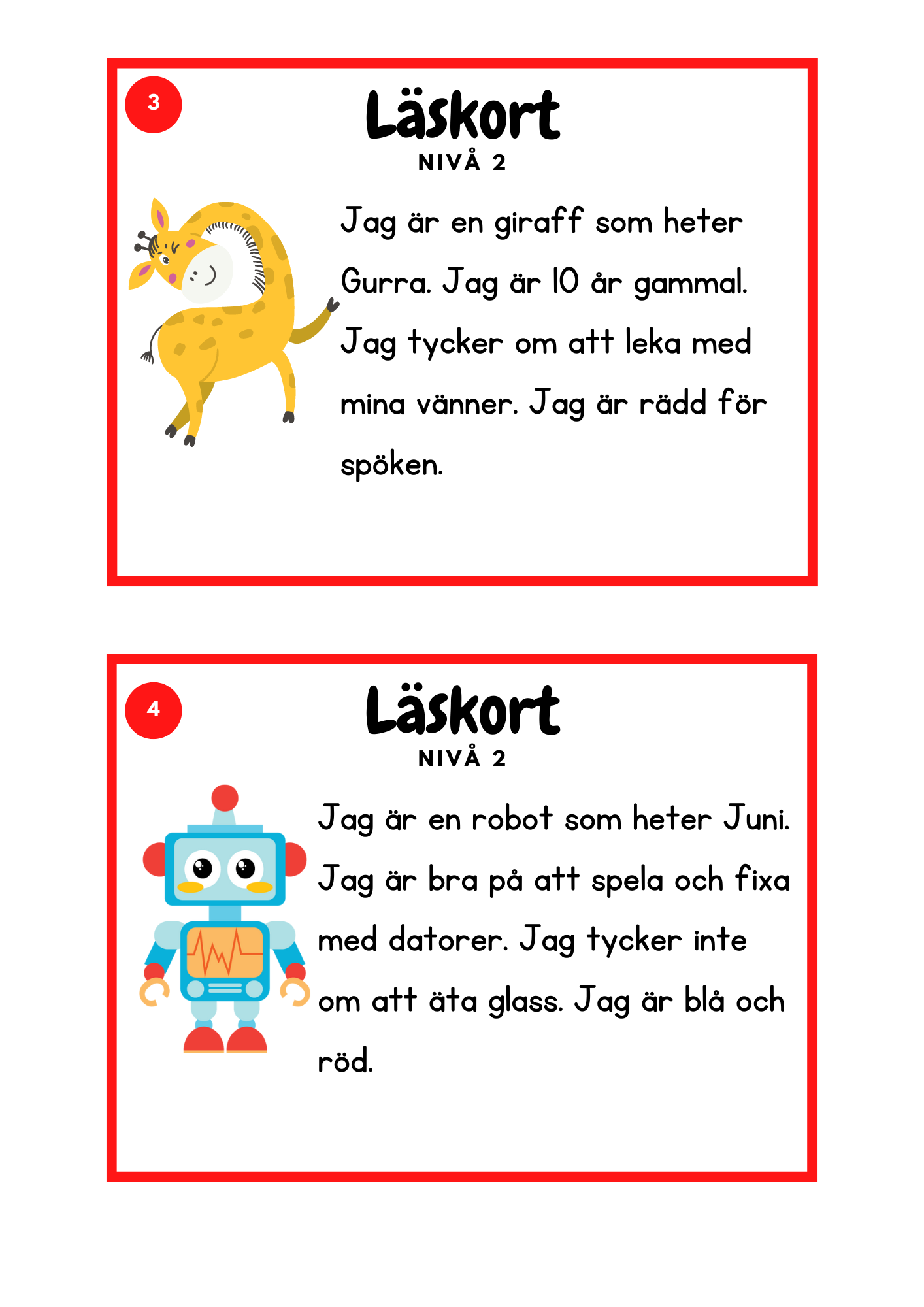 Läskort