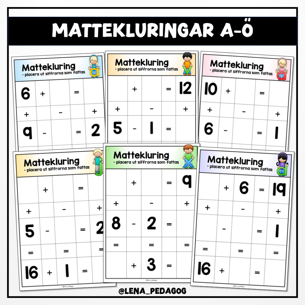 Mattekluringar A-Ö