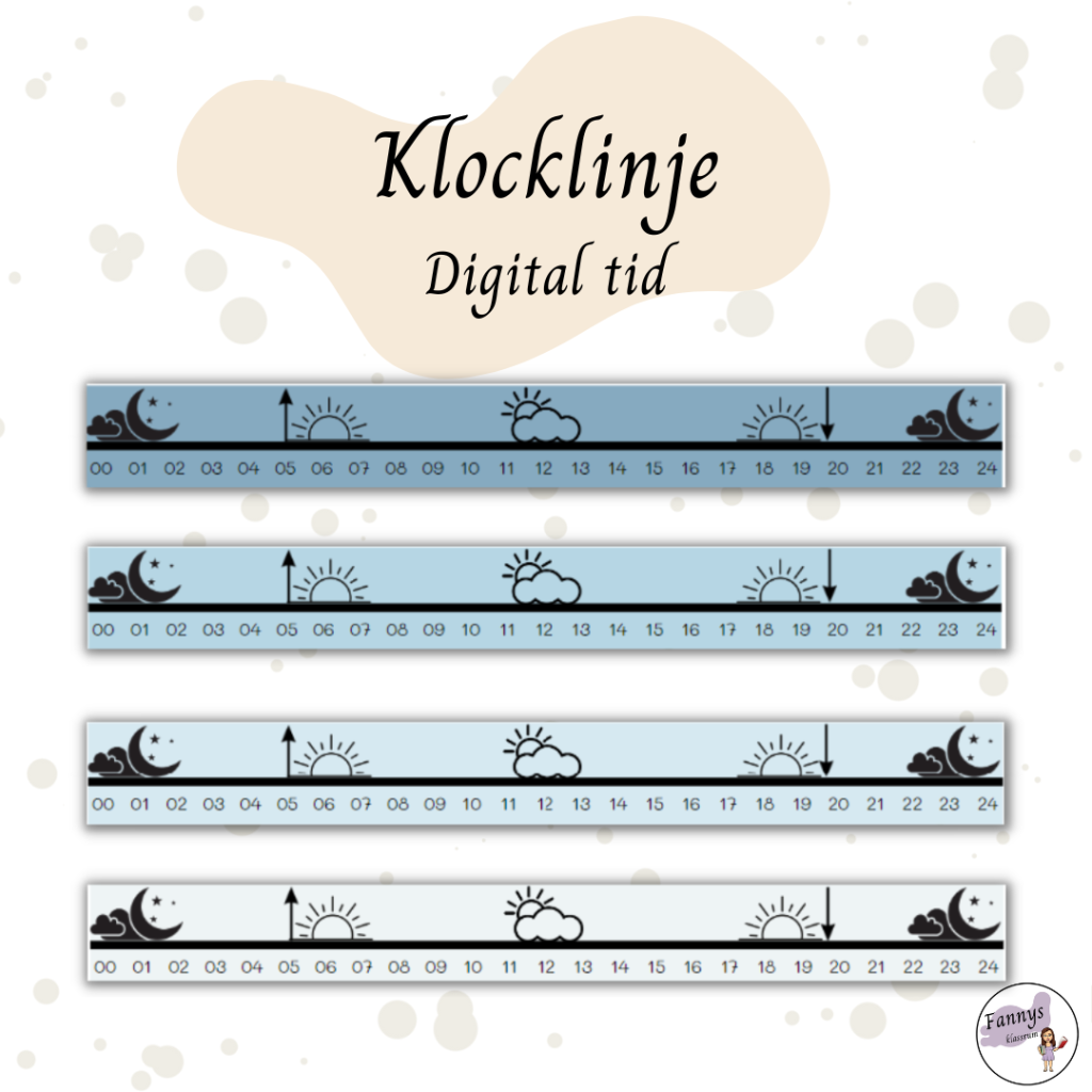 Klocklinje digital klocka