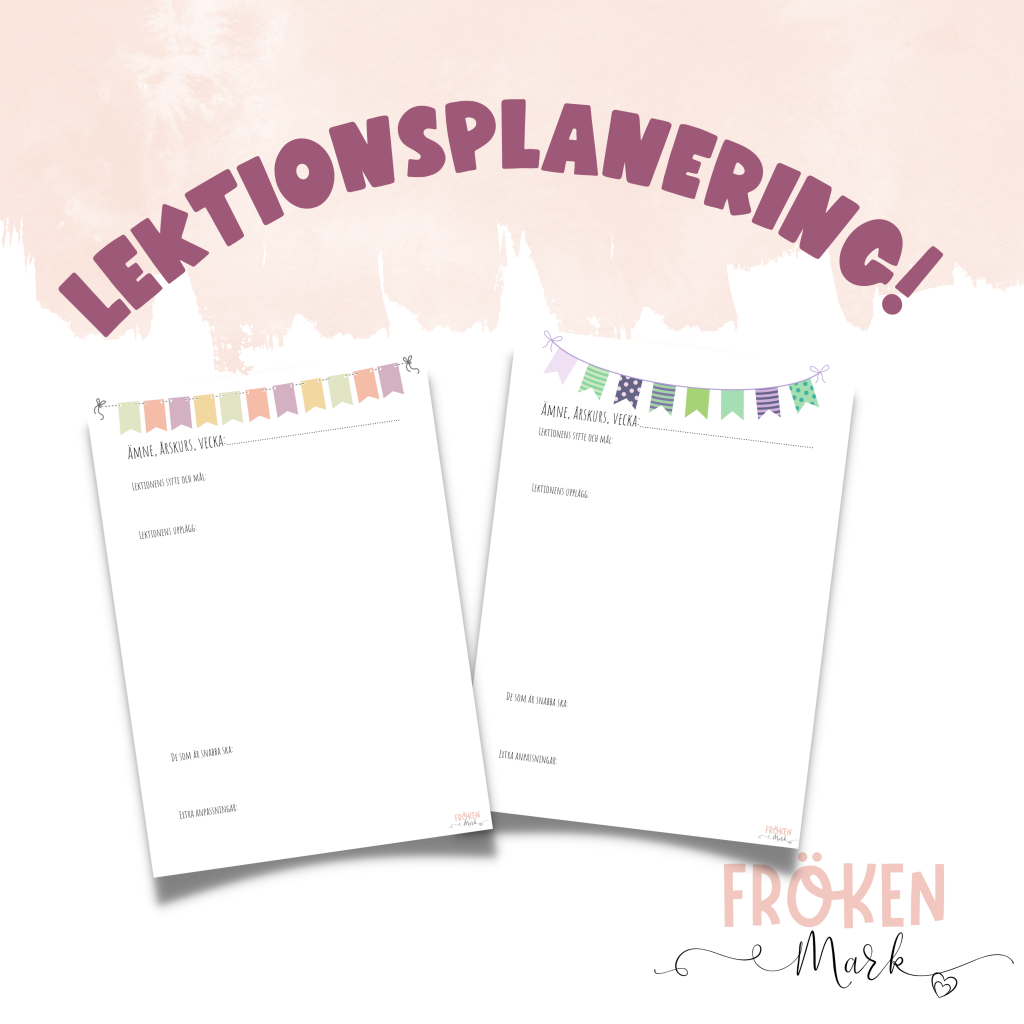 Mall för lektionsplanering