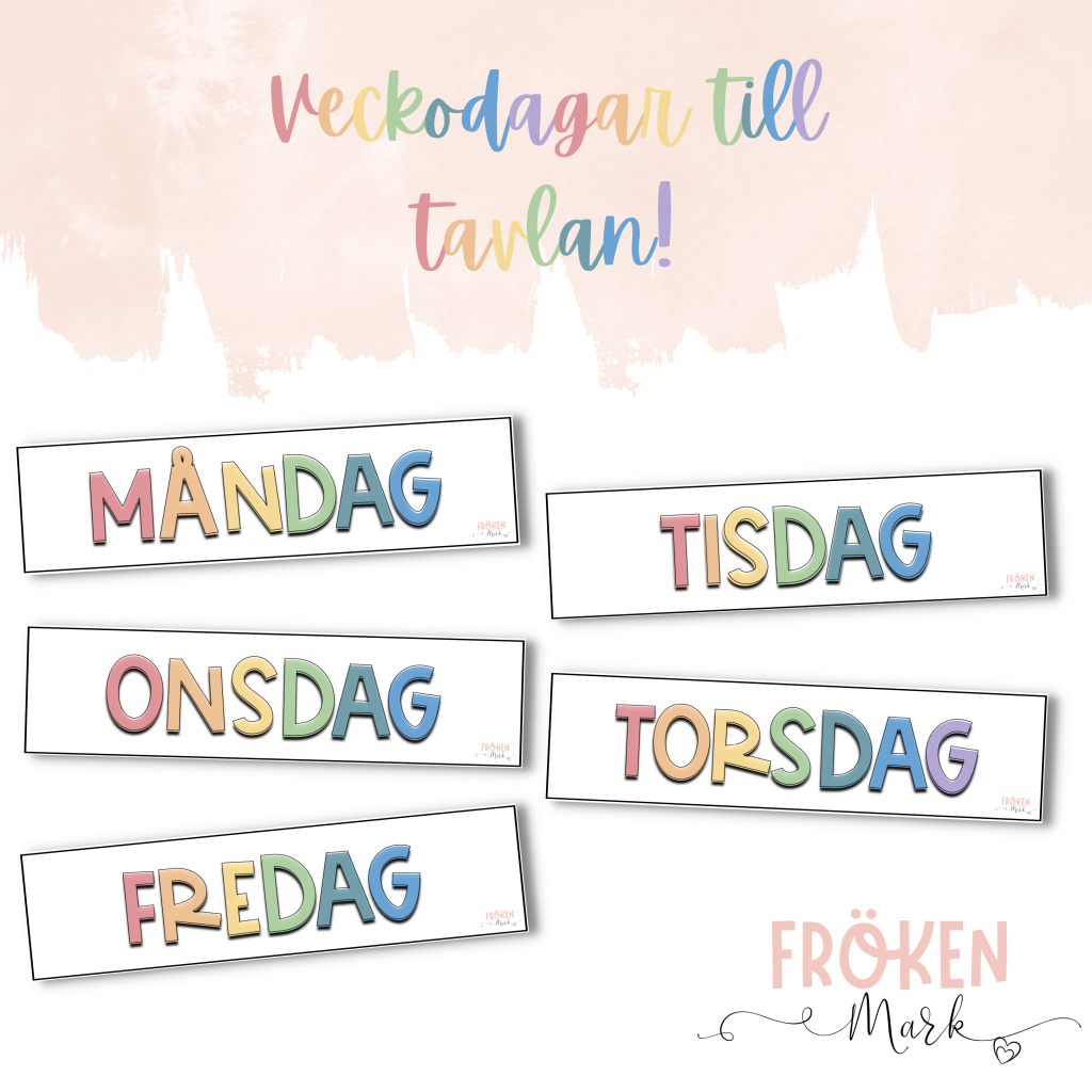 Veckodagar till tavlan (Pastell)