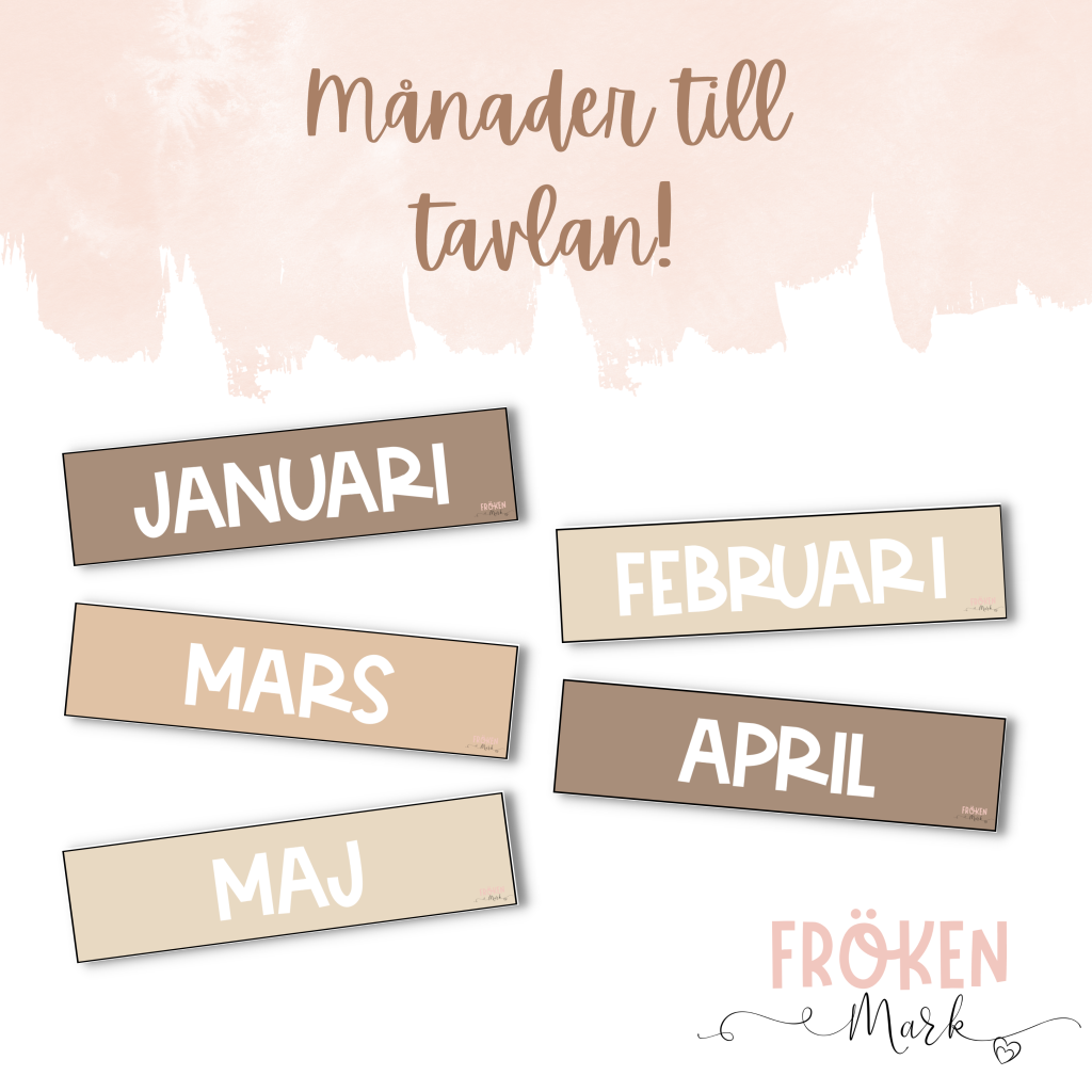 Månader till tavlan (Jordiga toner)