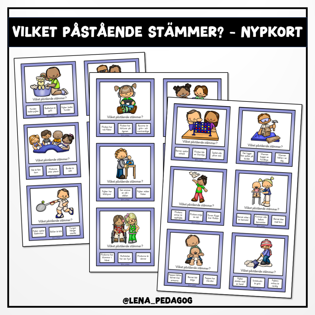 Vilket påstående stämmer? – nypkort