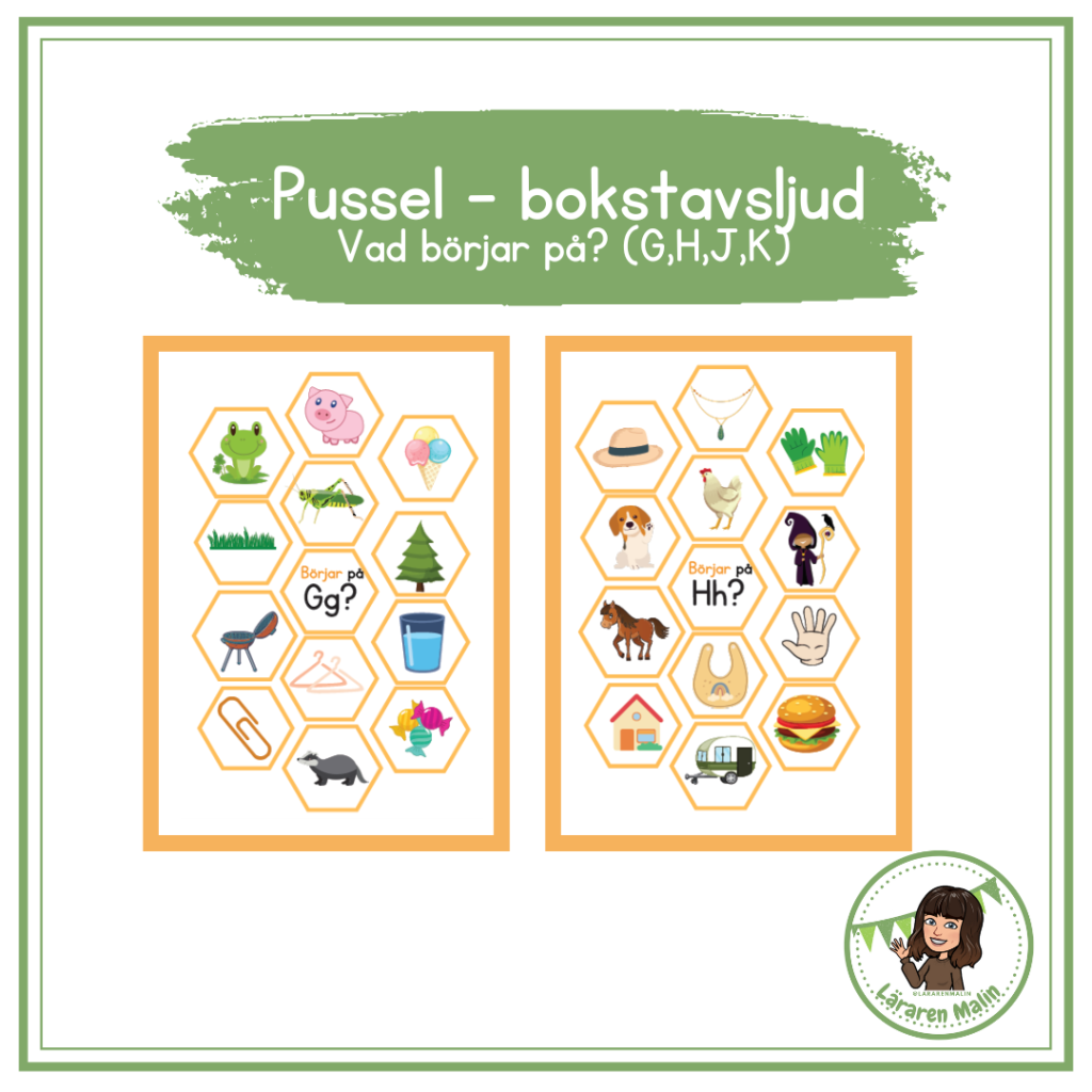 Pussel- börjar på (bokstäverna G,H,J,K)