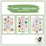 Pussel bokstavsljud- bokstäverna EIYÄÖ - bild 1