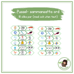 Pussel/hör vi ihop med sammansatta ord - bild 1