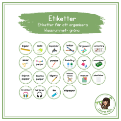Etiketter- gröna