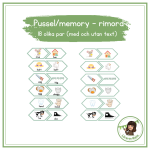 Pussel/memory/hör vi ihop med rimord - bild 1