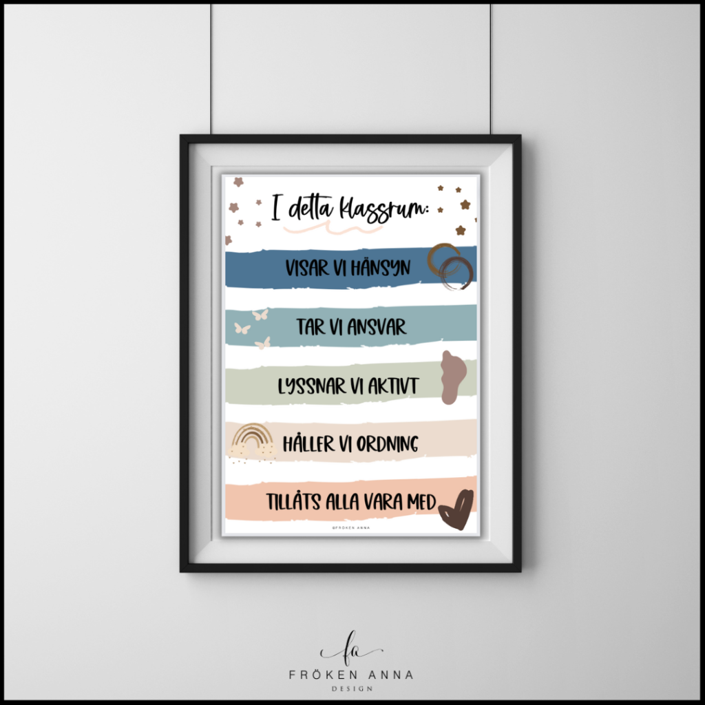 Klassregler / Trivselregler (Poster)