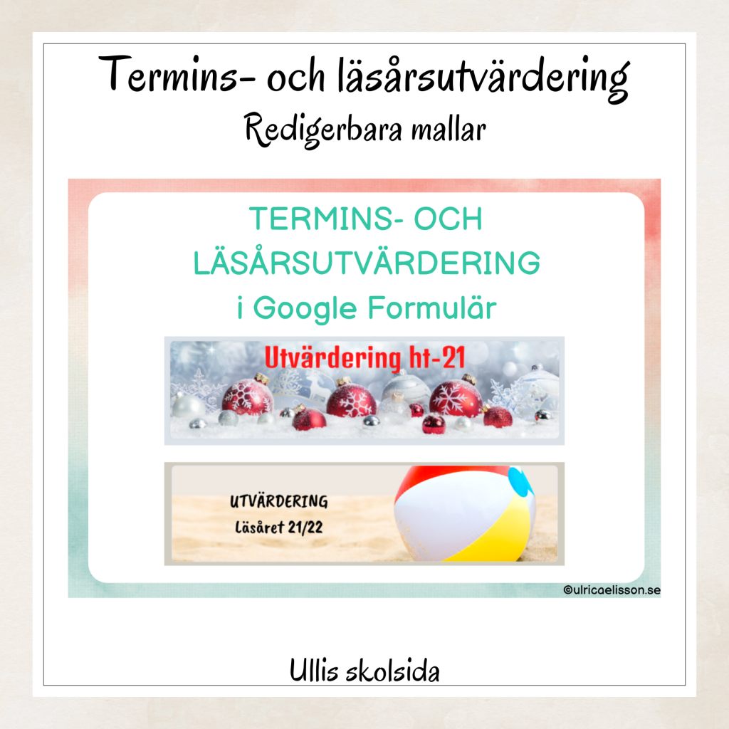 Termins- och läsårsutvärdering – redigerbara mallar