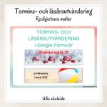 Termins- och läsårsutvärdering – redigerbara mallar - bild 1