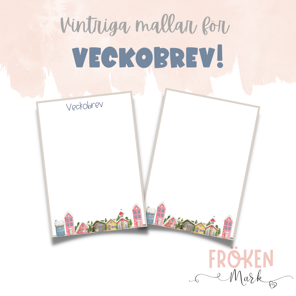 Mall för veckobrev – Vintertema