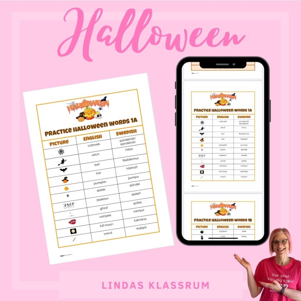 Halloweenord på engelska
