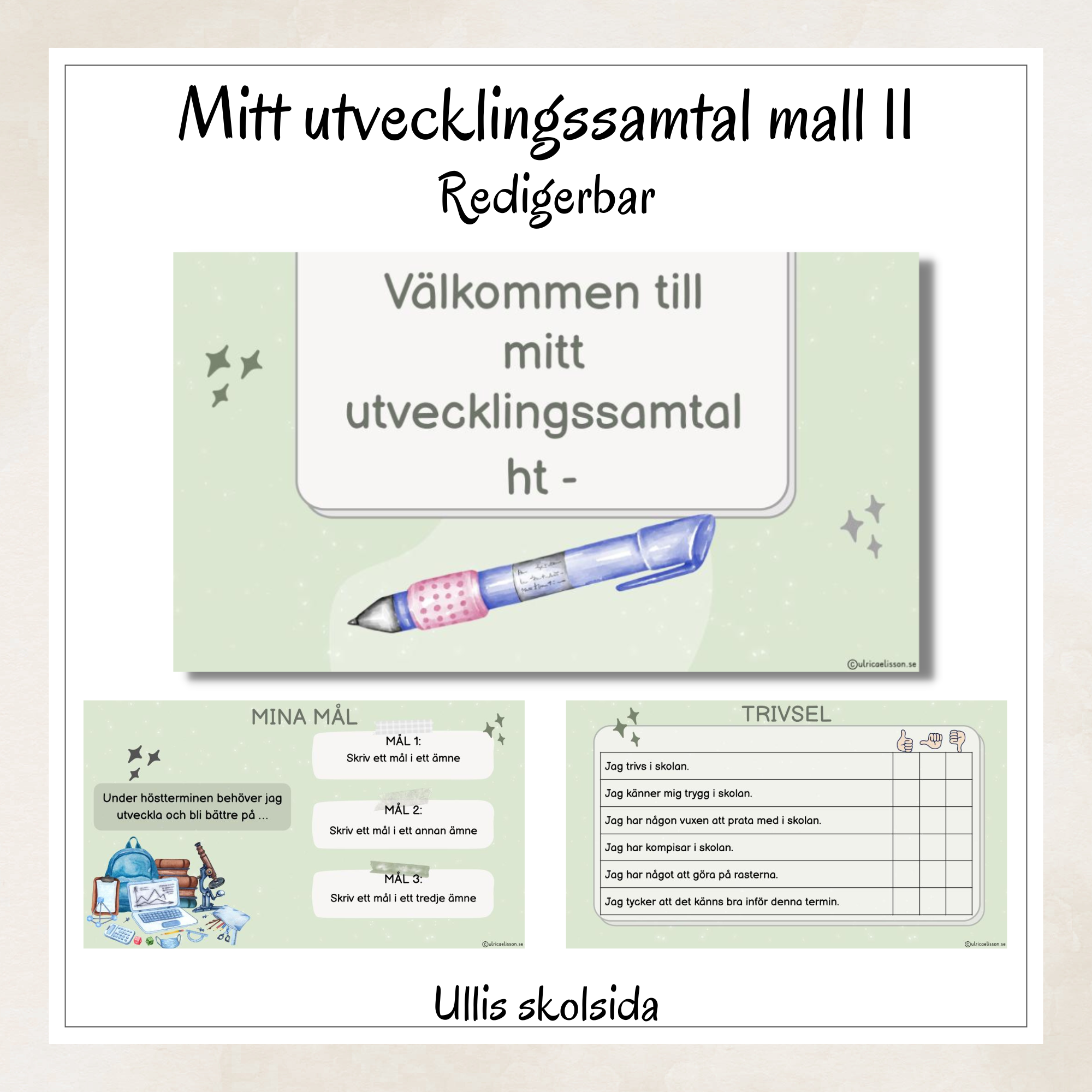 Mitt utvecklingssamtal mall 11 - redigerbar