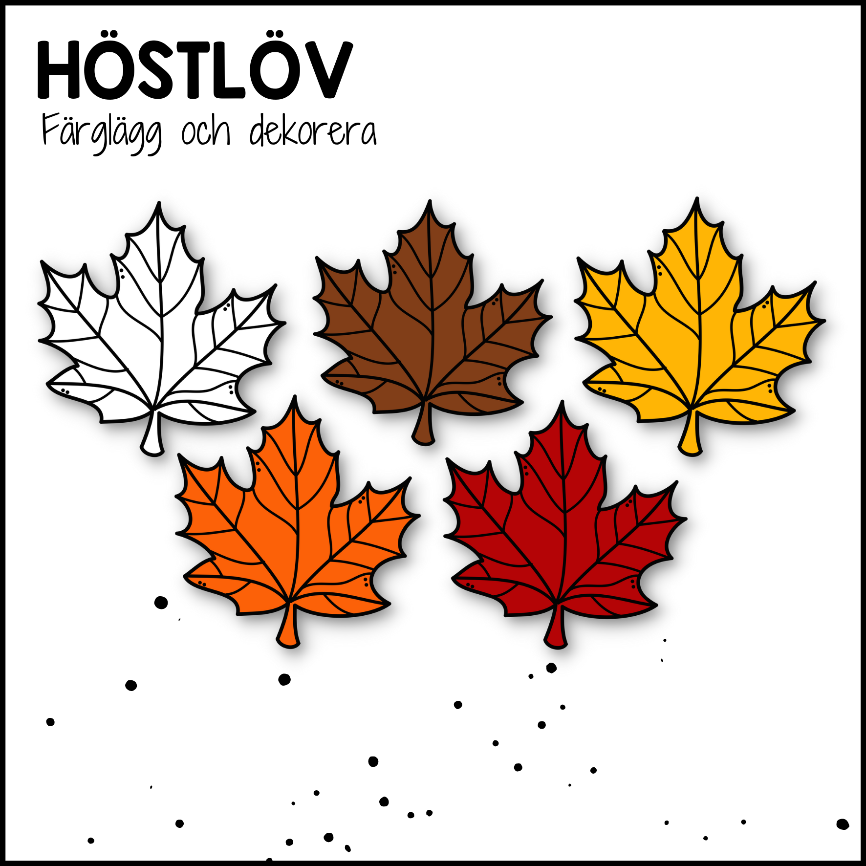 Höstlöv: färglägg och dekorera