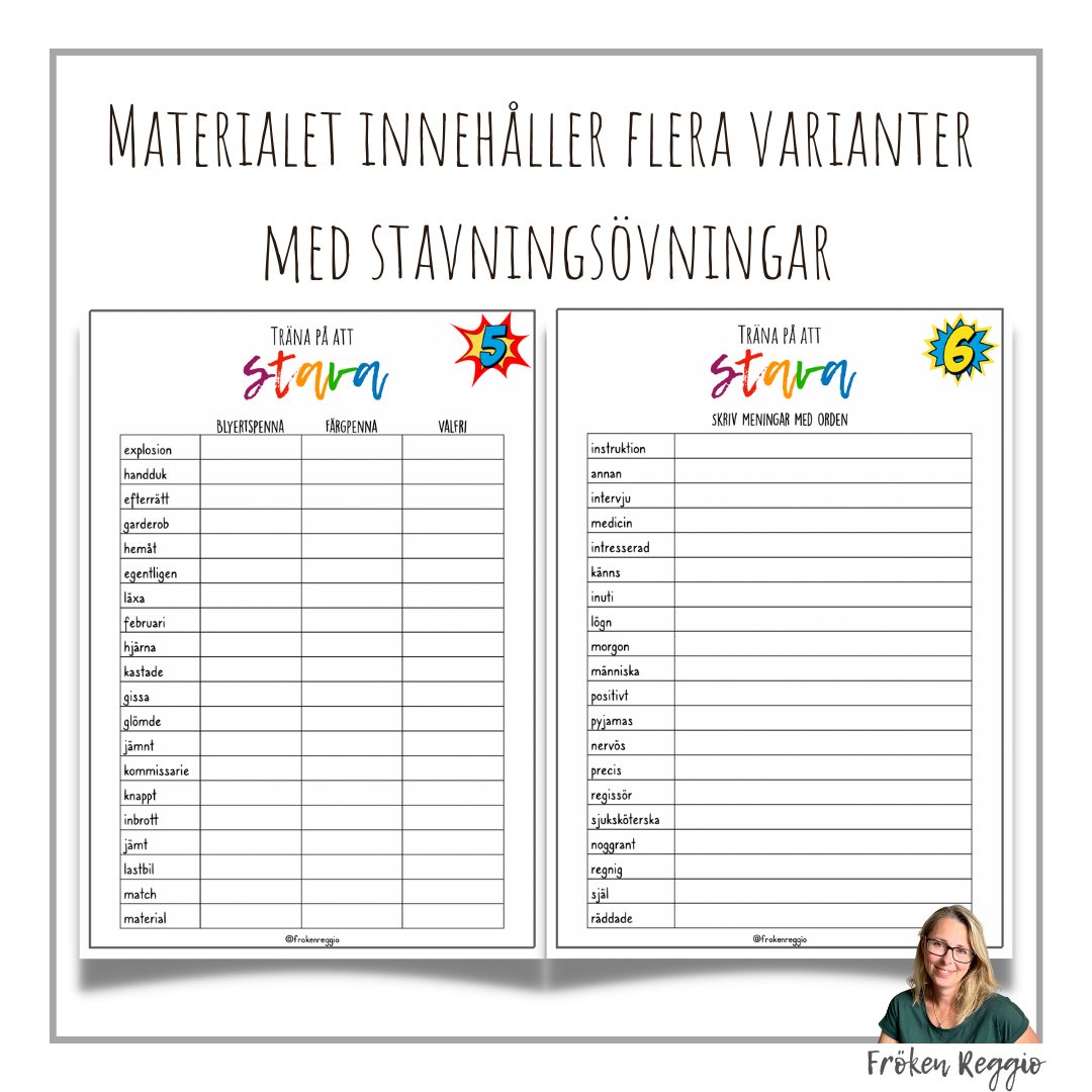 Träna på att stava svårstavade ord - paket