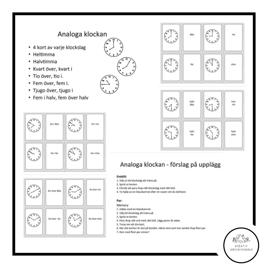 Lär dig analoga klockan