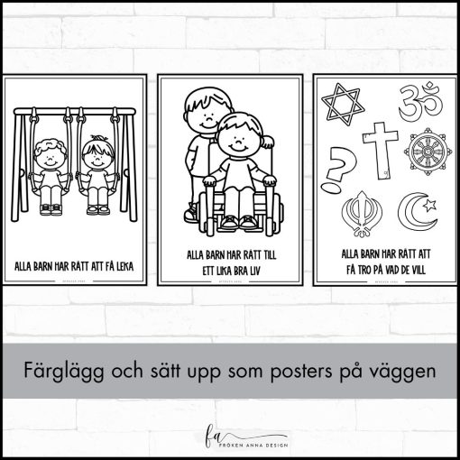 Barnkonventionen: Posters / Arbetshäfte i tre nivåer