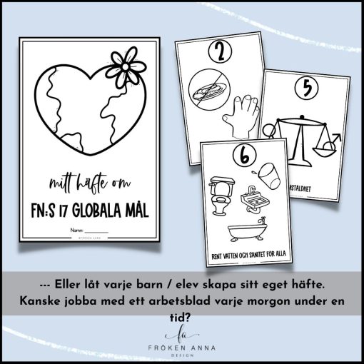 FN:s globala mål: Posters / Arbetshäfte i tre nivåer