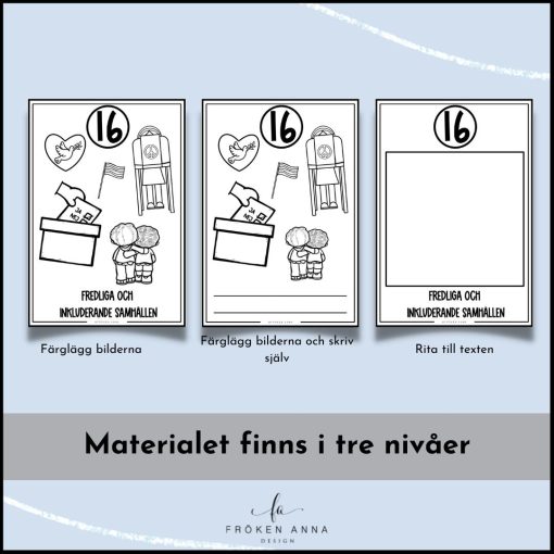 FN:s globala mål: Posters / Arbetshäfte i tre nivåer