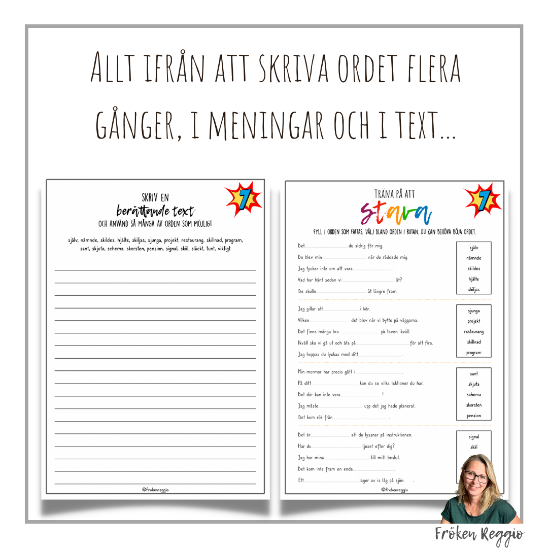 Träna på att stava svårstavade ord - paket