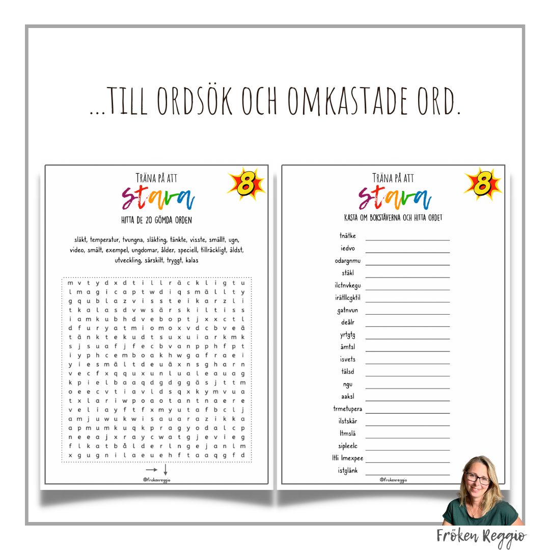 Träna på att stava svårstavade ord - paket