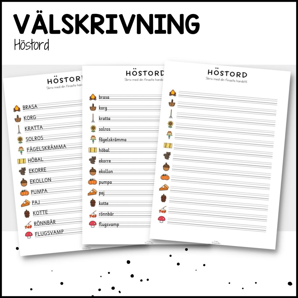 Välskrivning: höstord