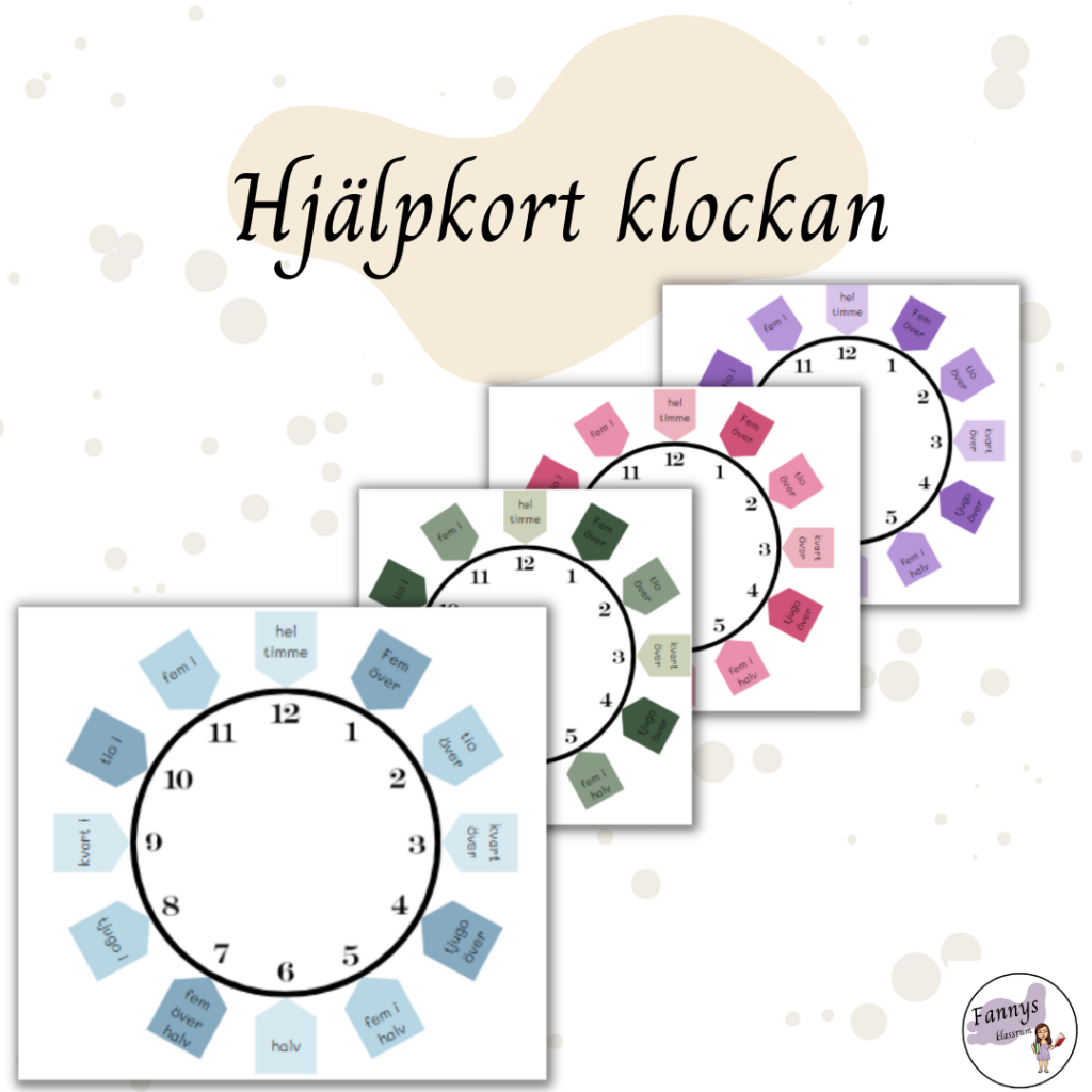 Hjälpkort till den analoga klockan