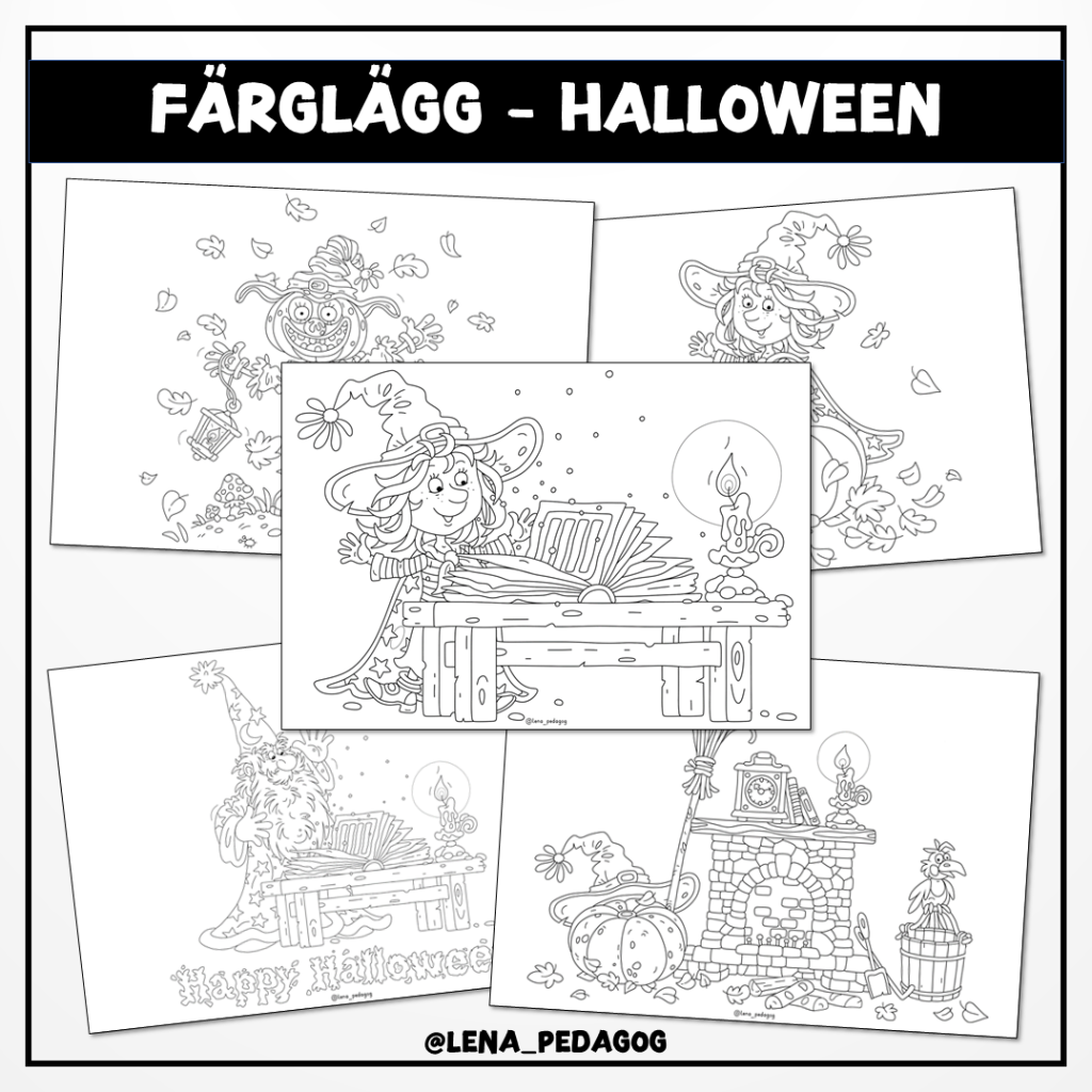 Färglägg – Halloween