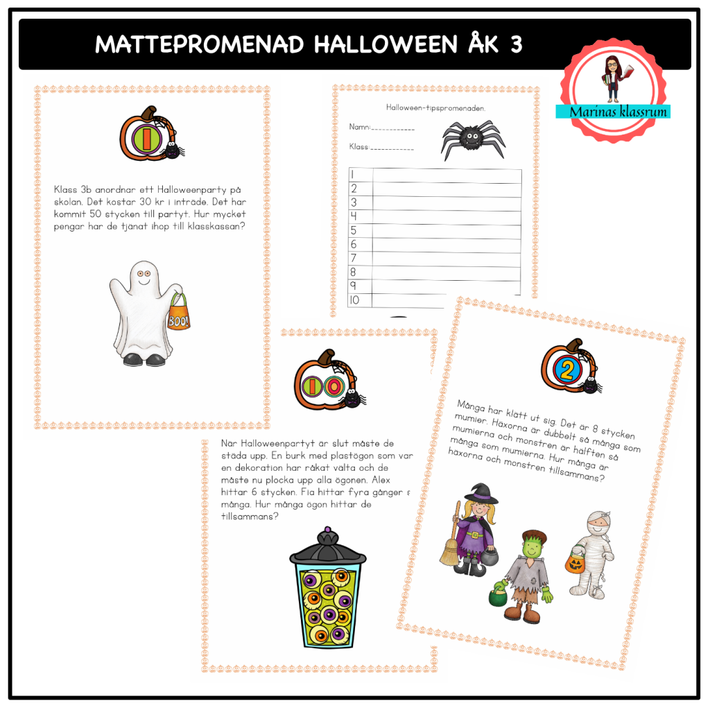 Mattepromenad Halloween åk 3
