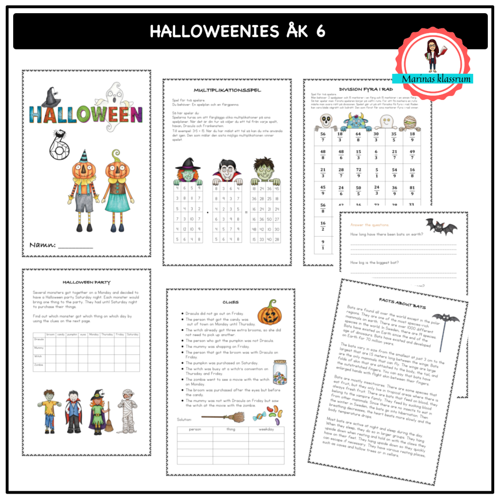 Halloweenies åk 6