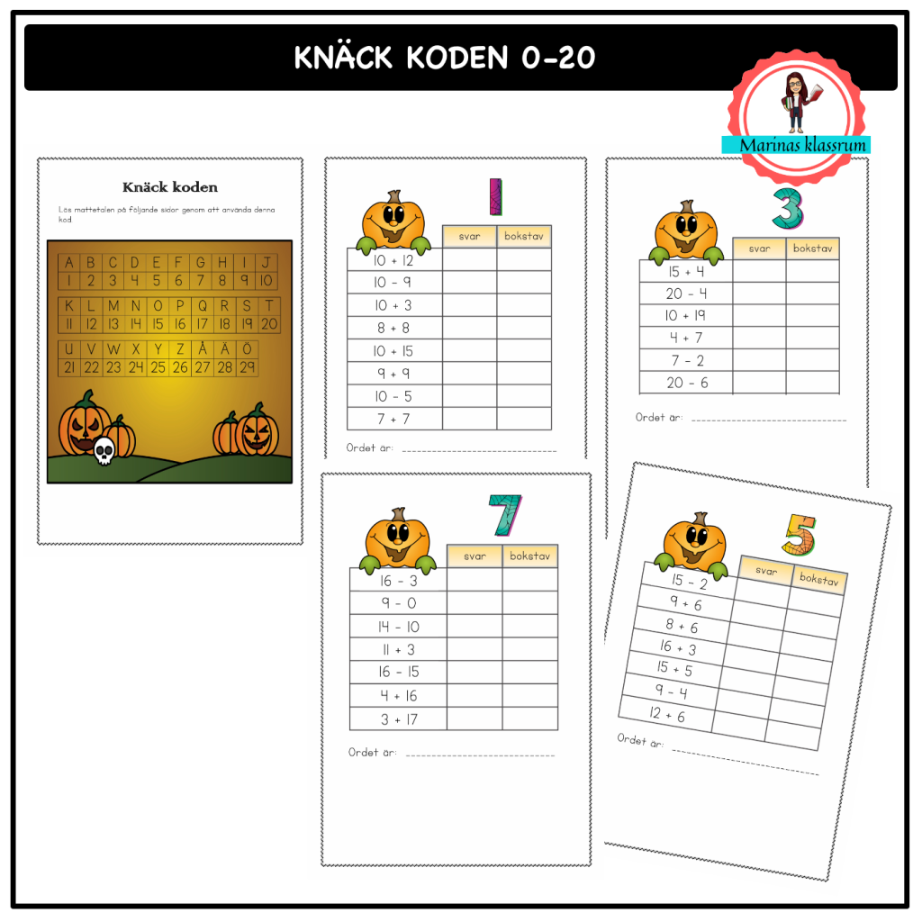 Knäck koden addition och subtraktion 0-20