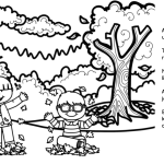 Läs och färglägg – höst - bild 1