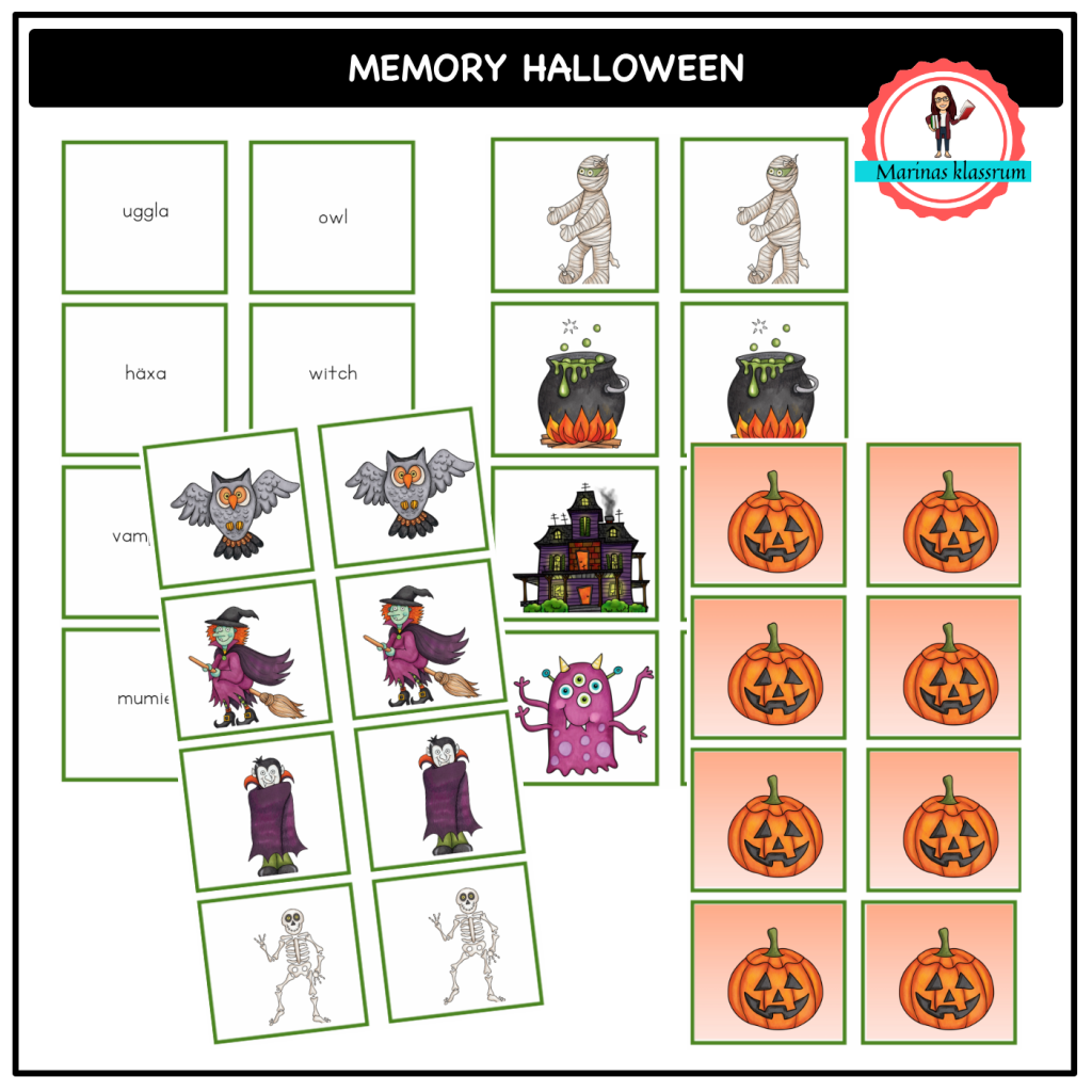 Memory Halloween / eng + sv
