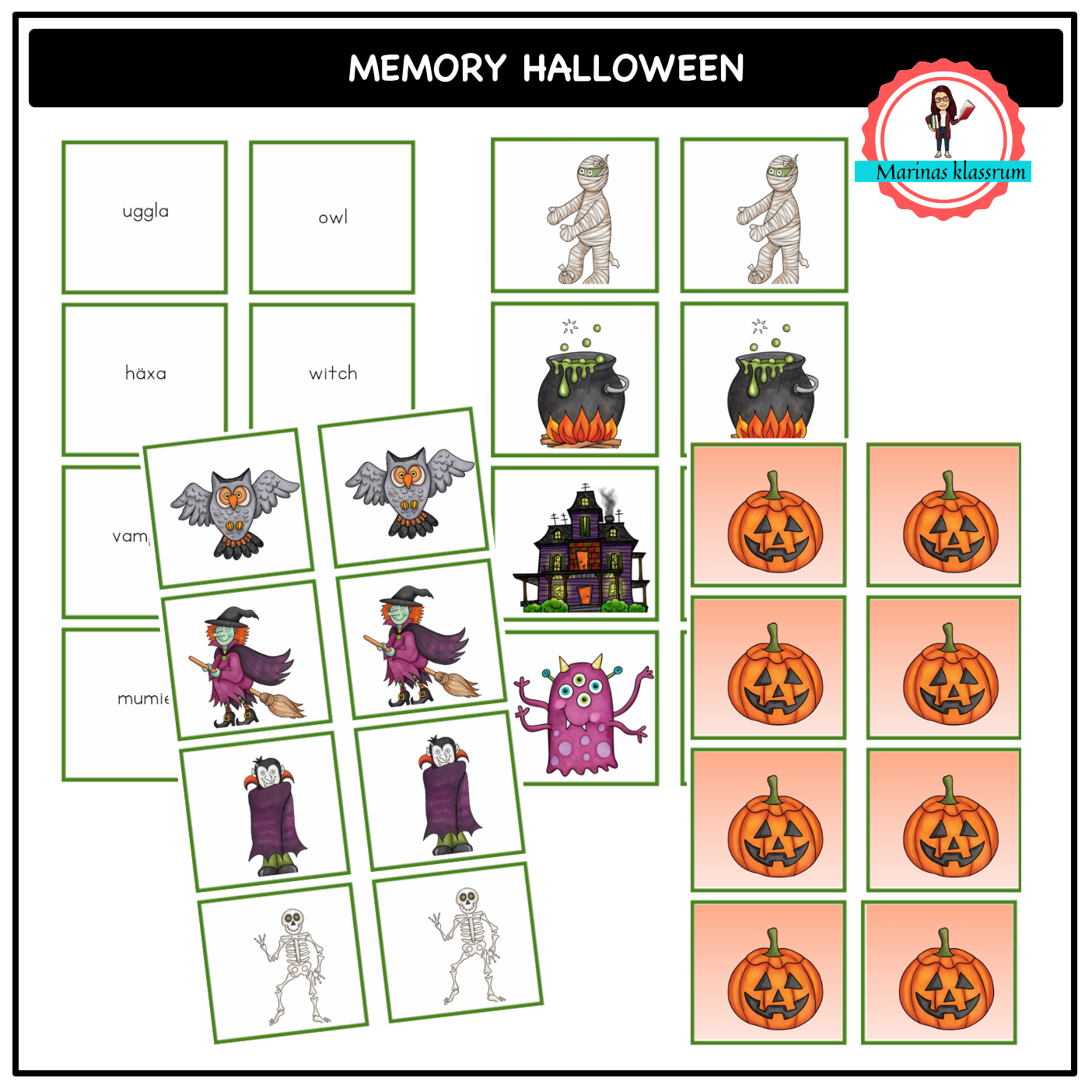 Memory Halloween / eng + sv