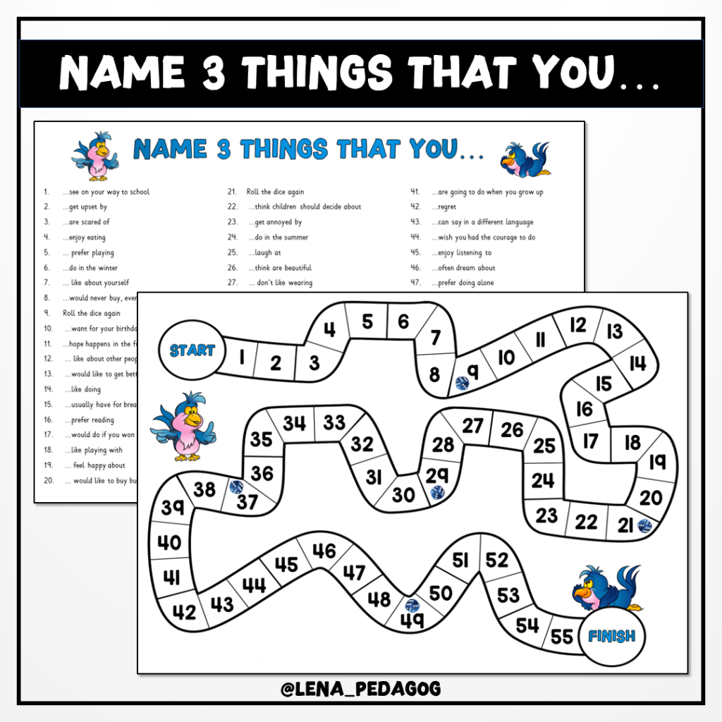 Name 3 things that you…