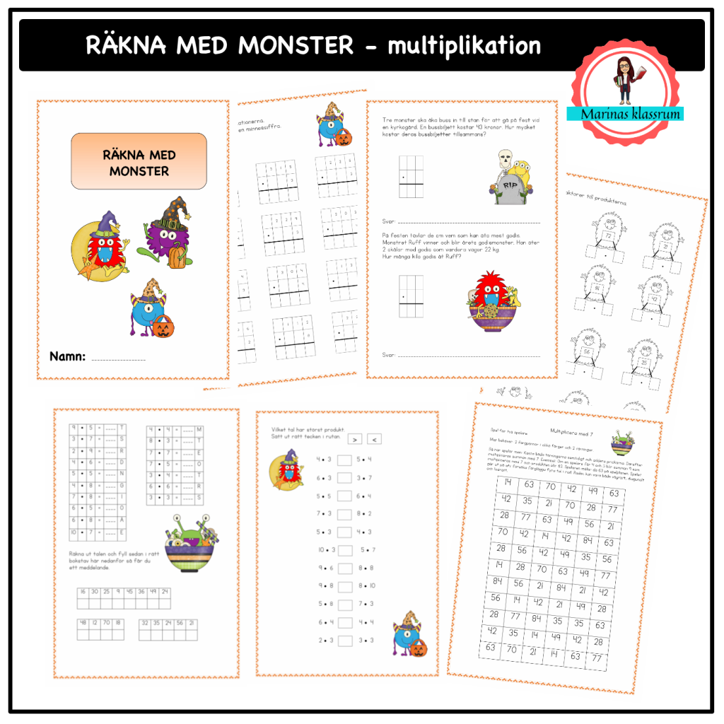 Räkna med monster – multiplikation