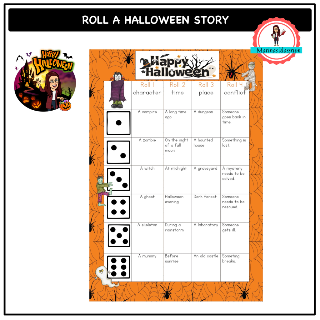 Roll a story – Halloween