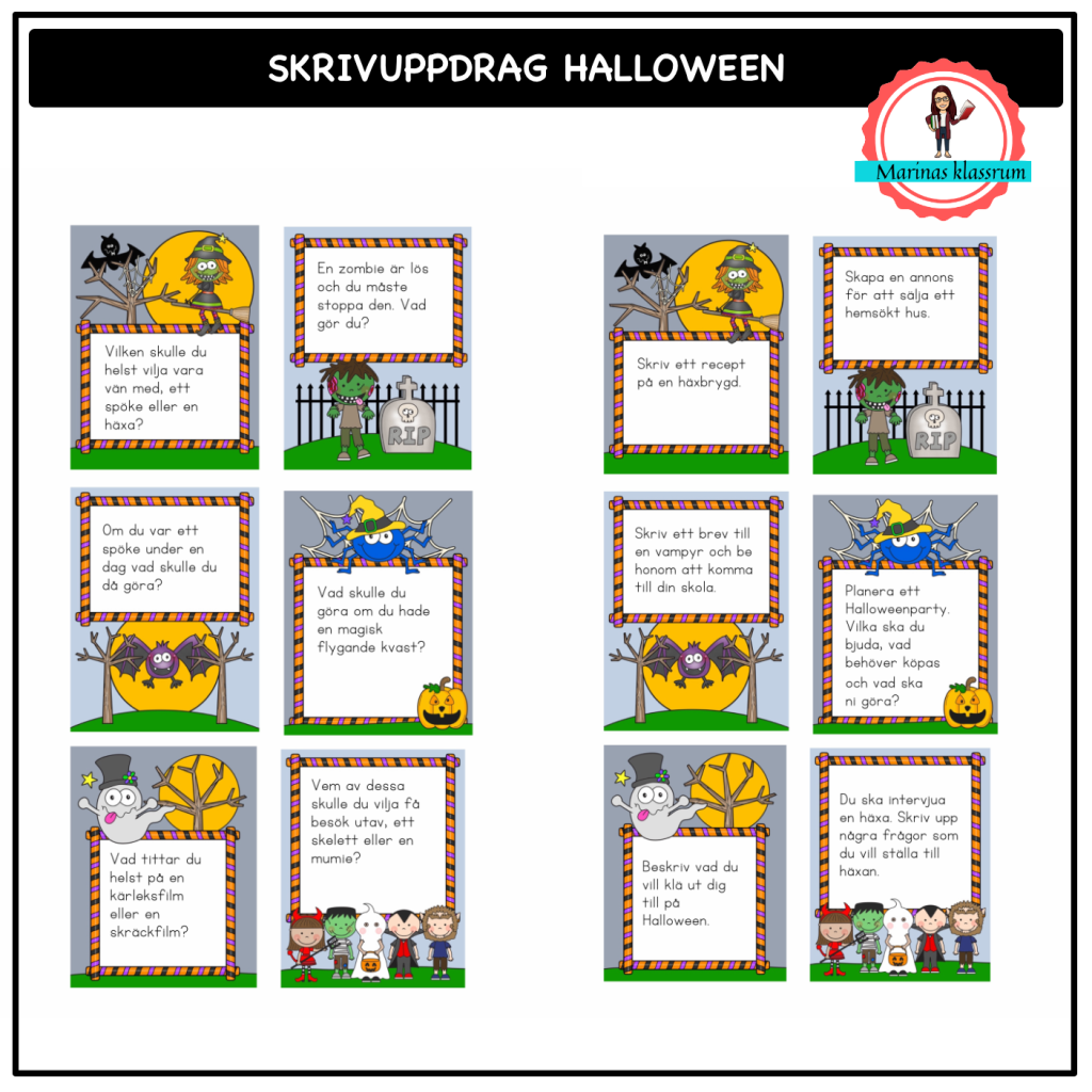 Skrivuppdrag Halloween