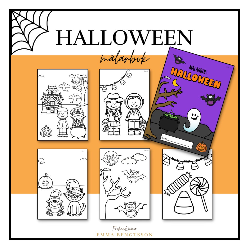 Halloween målarbok
