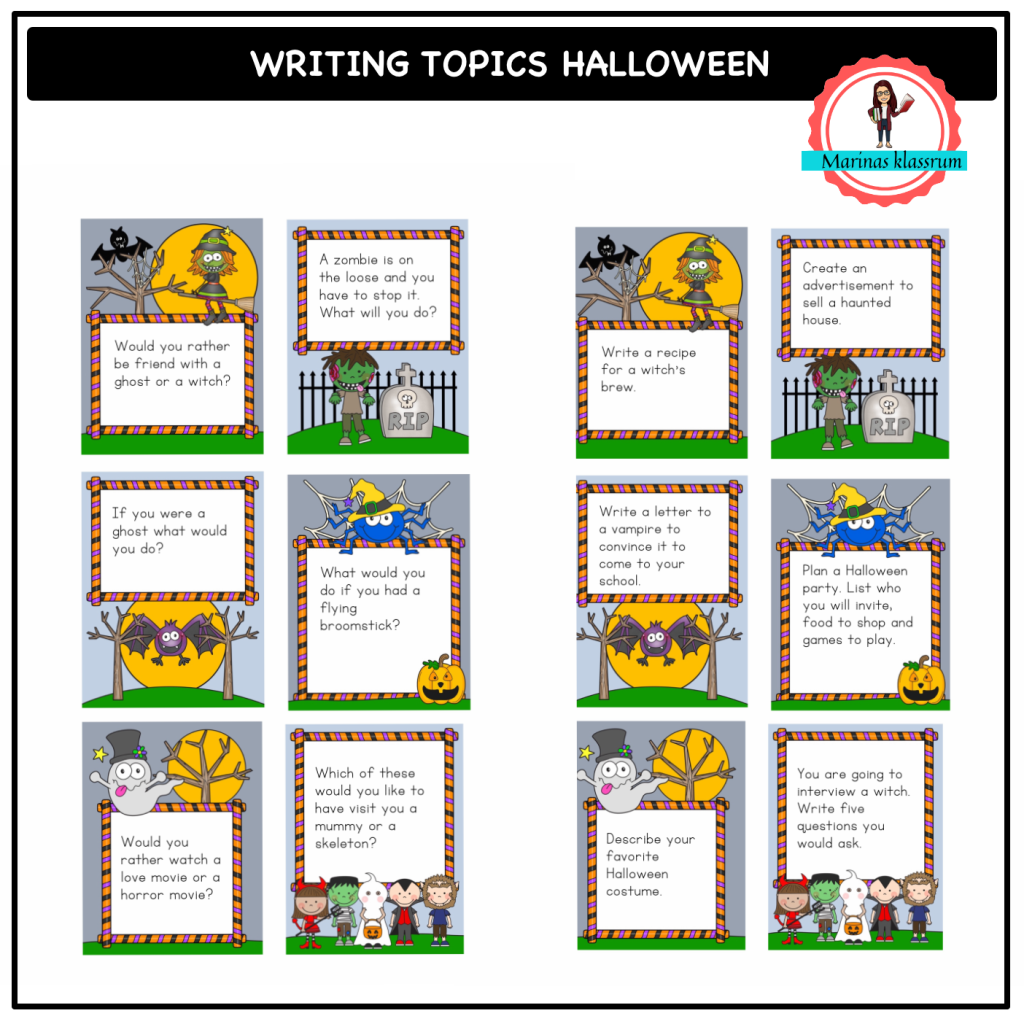 Writing topics Halloween