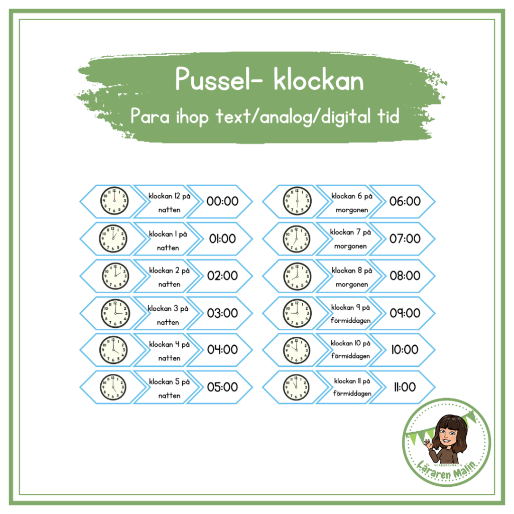 Pussel/hör vi ihop klockan
